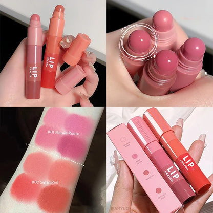Mini Matte Lipstick Set – 4-Color Velvet Red Combo, Non-Stick Lip Gloss Kit